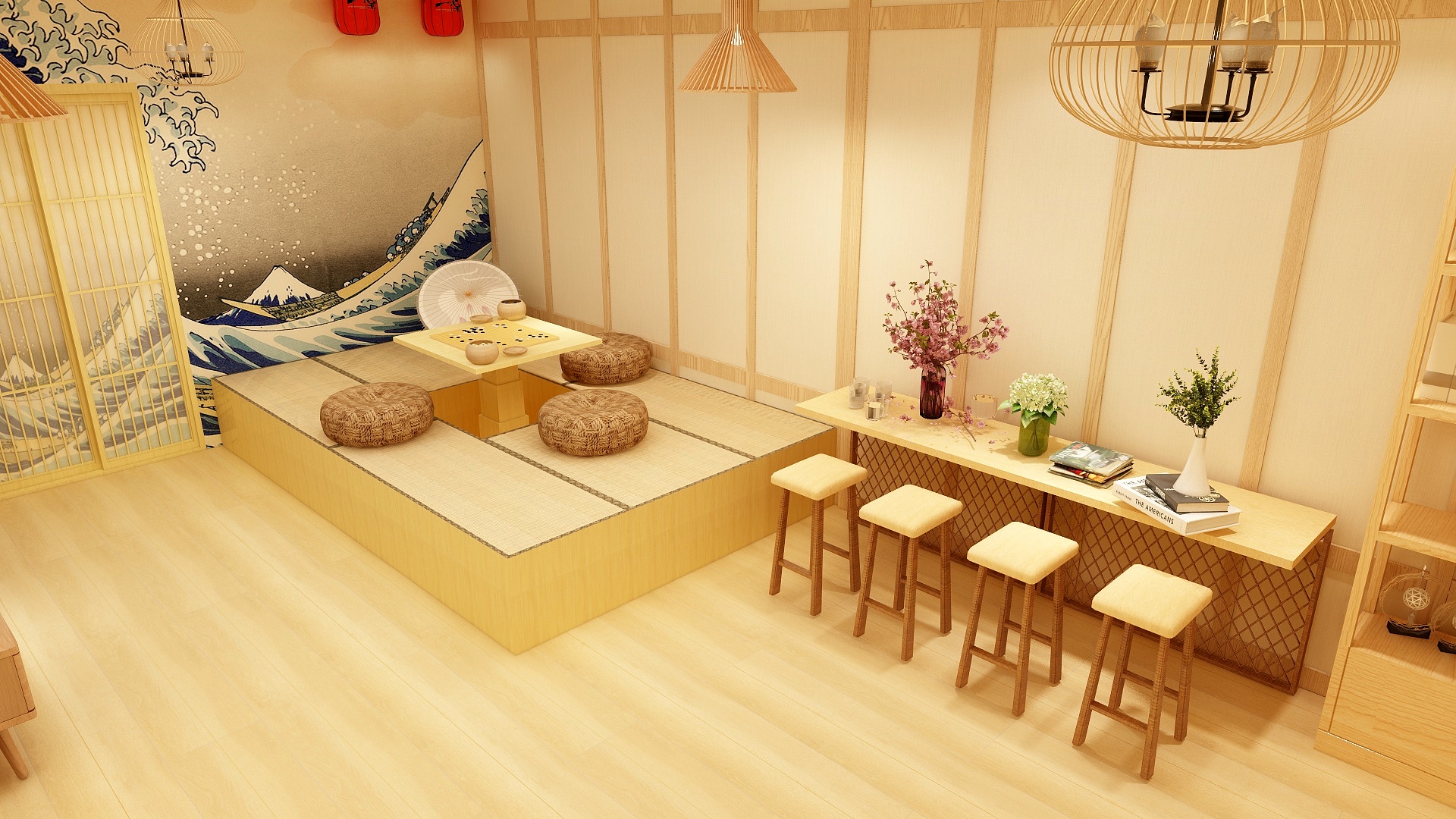 傅拾壹-日式—客餐厅-装修设计方案