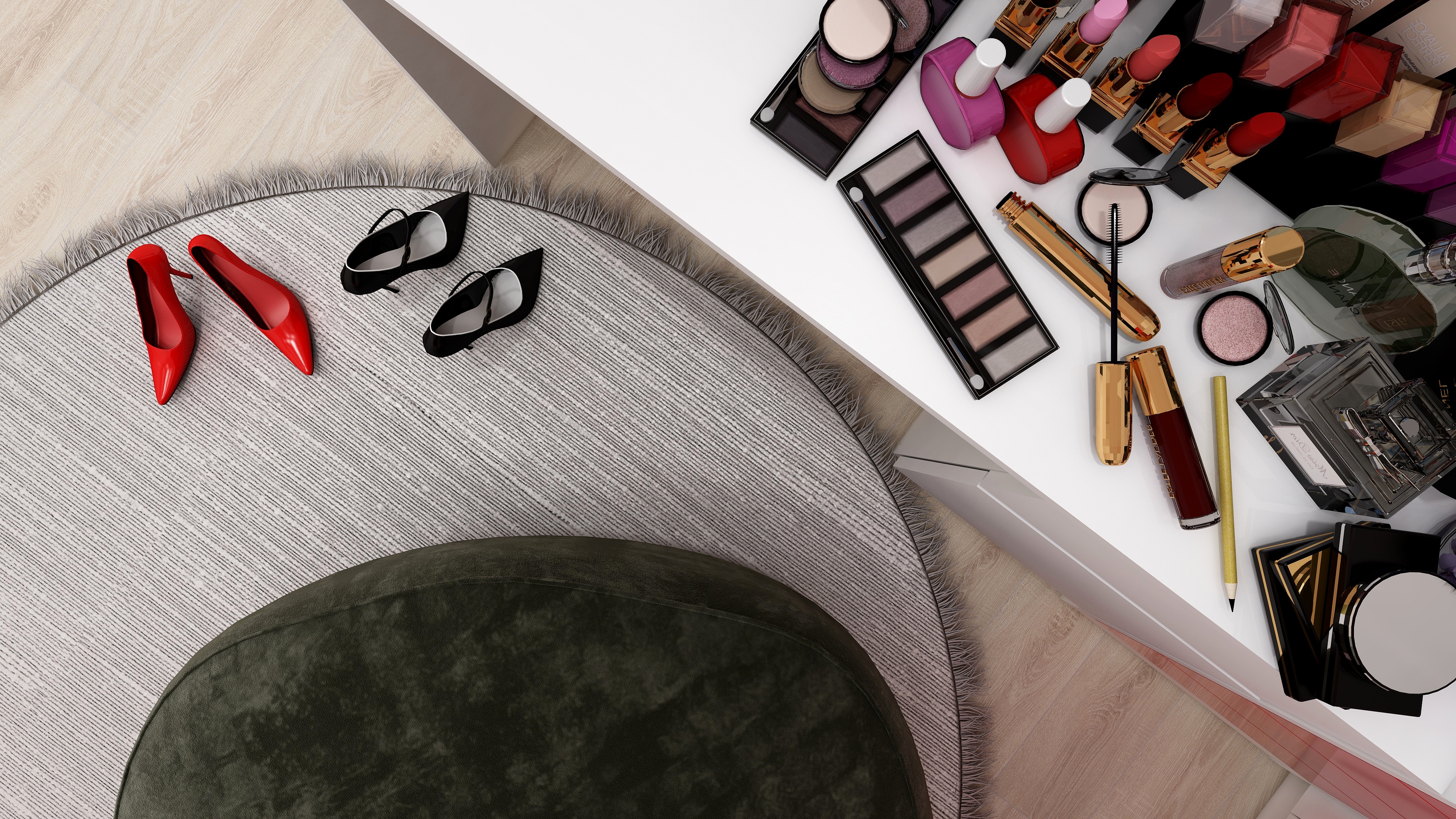 设计师朱古力-盛世江城（主卧）-镜白-装修设计方案