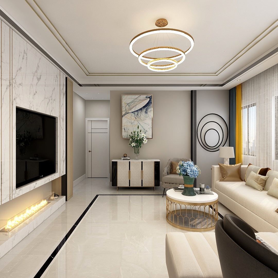 新中川-瑞和园-北欧轻奢装修效果图