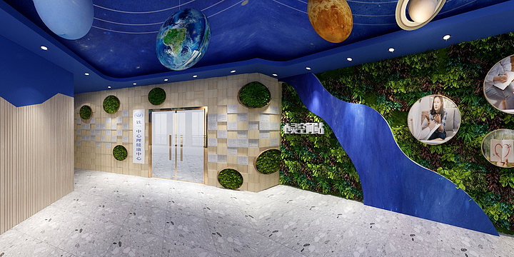 林志明-铁一中心理中心前厅-装修设计方案