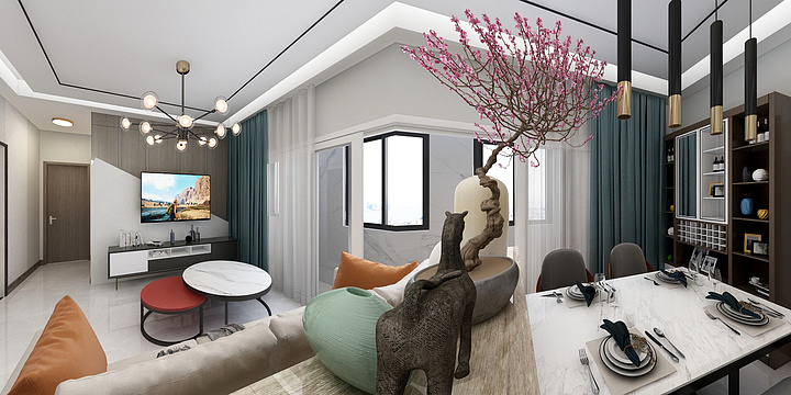 Designer张标-瑞和园89.50㎡B户型3室2厅1卫-装修设计方案