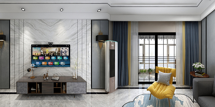 大卫设计BO-黄石公园---简约轻奢风格-装修设计方案