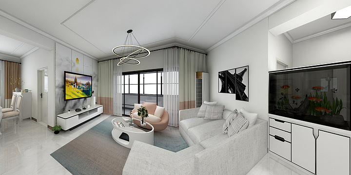 爱乌及屋-万达效果图-装修设计方案