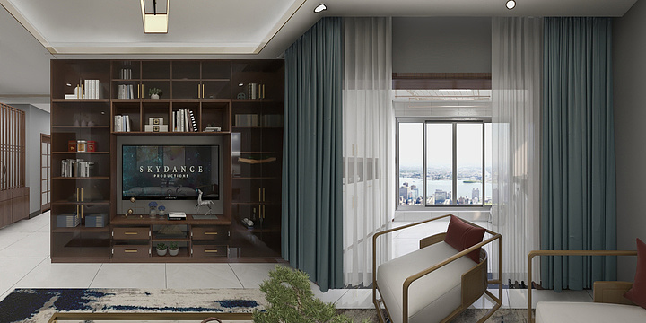 济源百居装饰-天玺中户新中式-装修设计方案