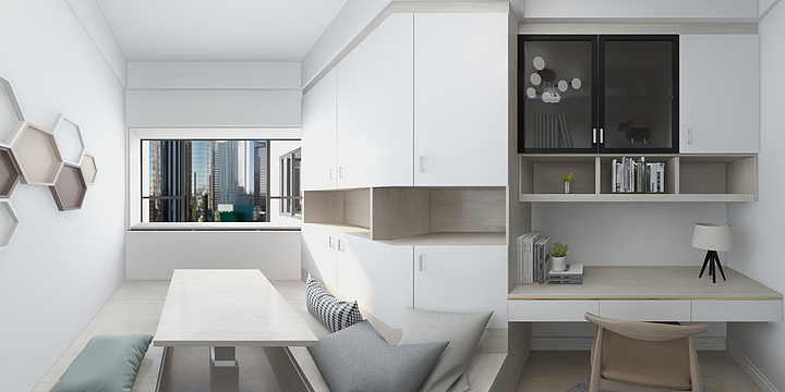 YJC-ZSSJ-德信海德公园83.00㎡A2’3室2厅1卫1厨-装修设计方案