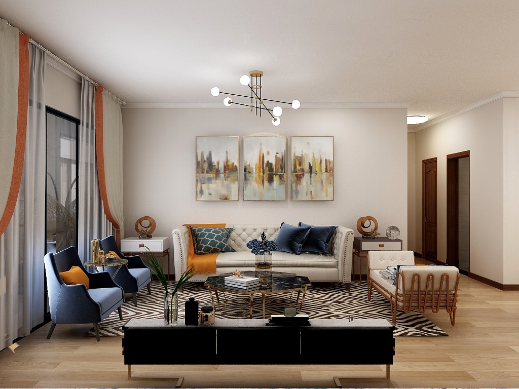 -云鸢--暖色轻奢-装修设计方案