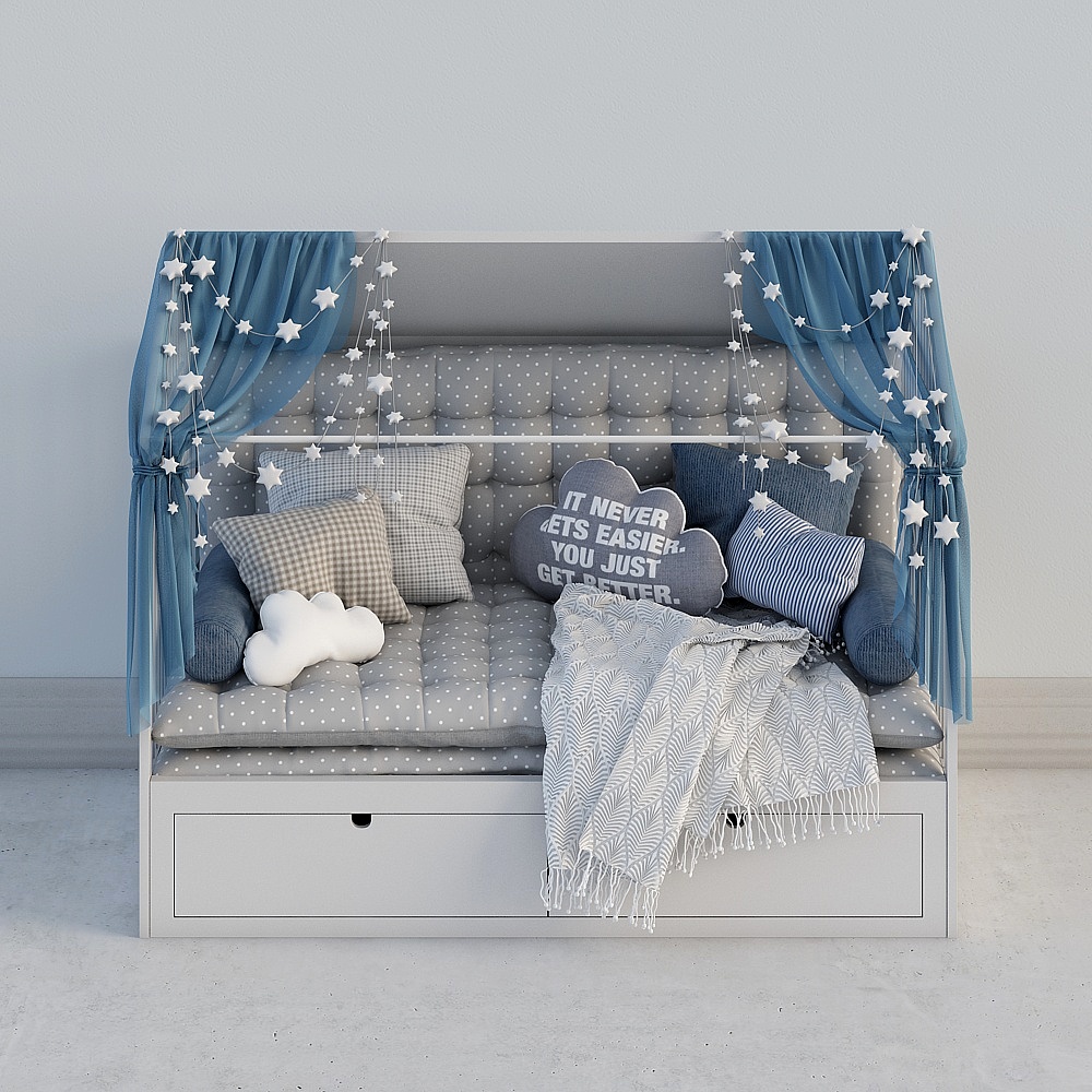 儿童房组合-儿童床43D模型