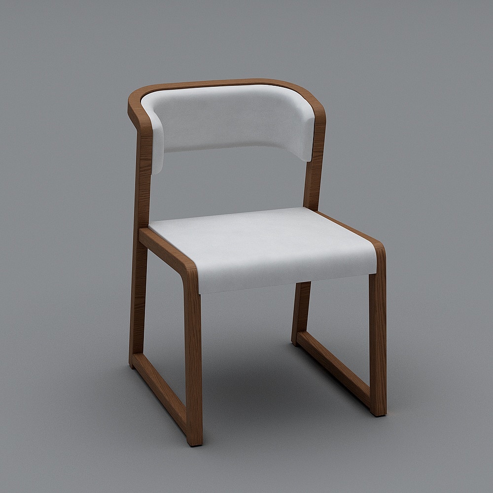 1828-无扶手餐椅3D模型
