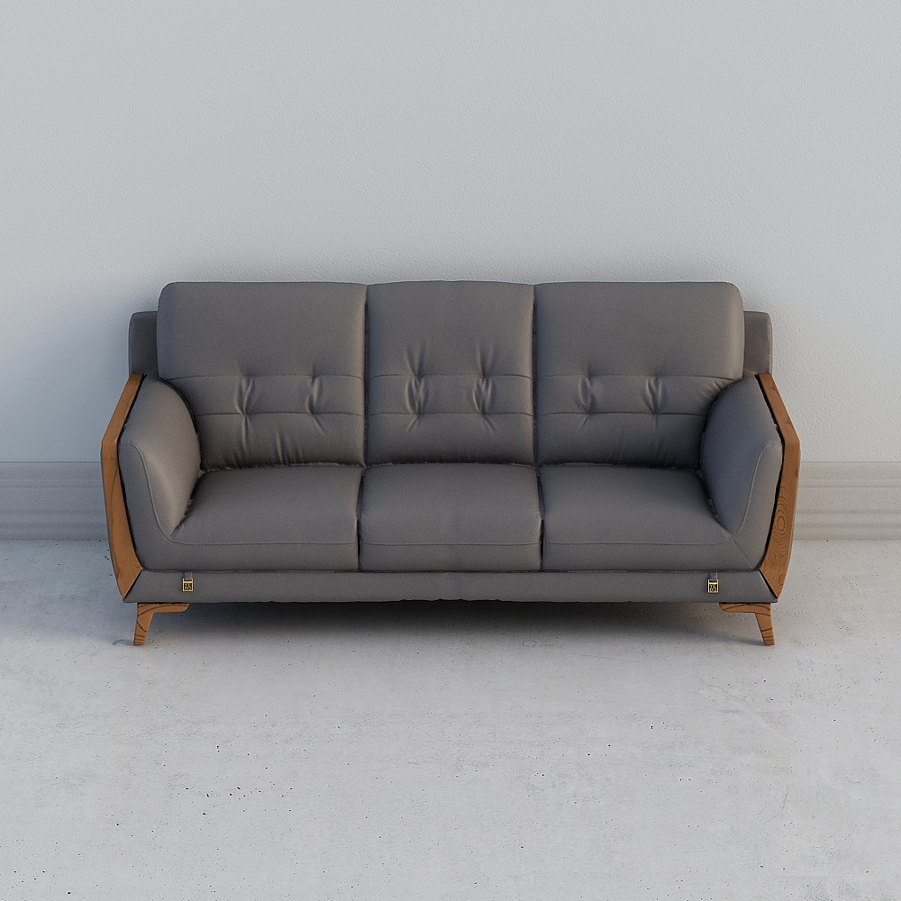 2032-三人沙发3D模型