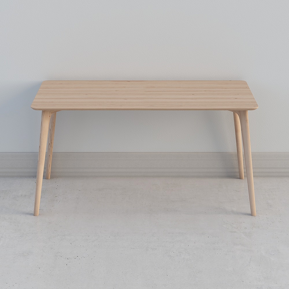 北欧原木色餐桌1.0-LY3D模型