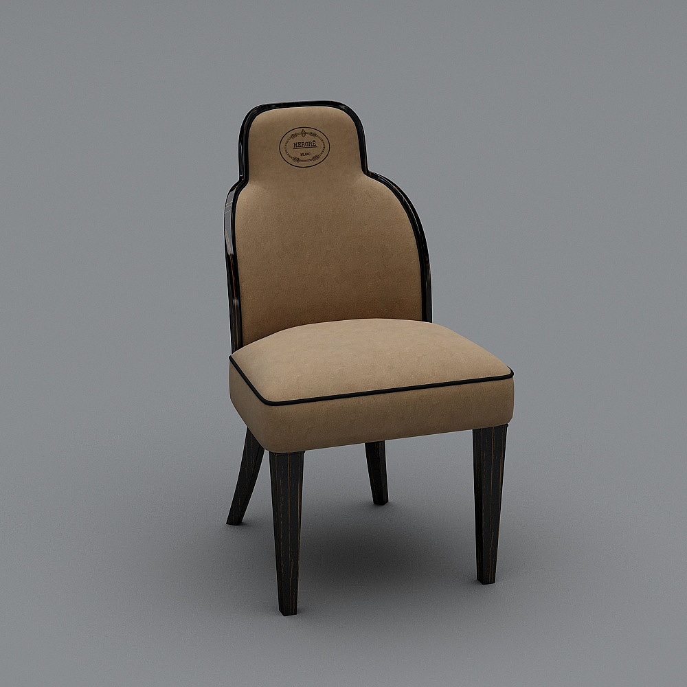 简美-H201餐椅3D模型