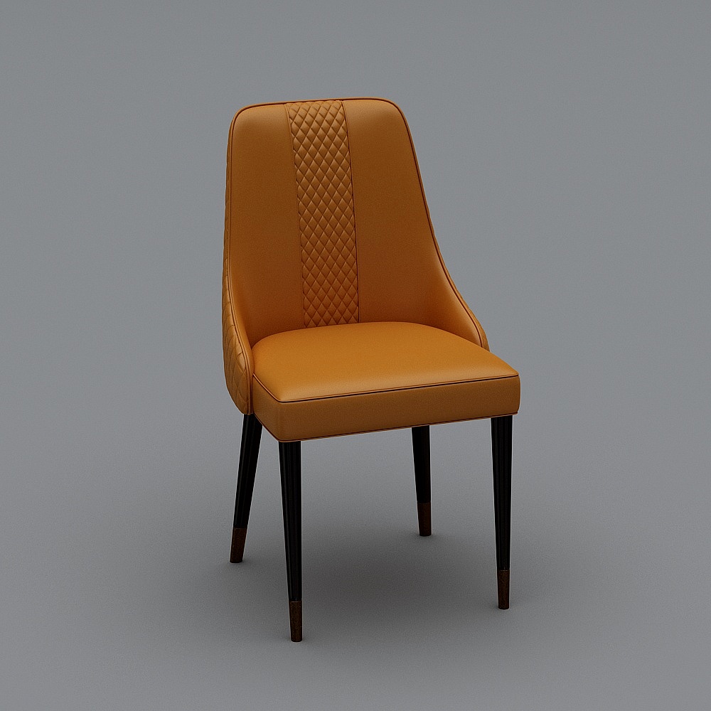 L-CY003餐椅(橙色)3D模型