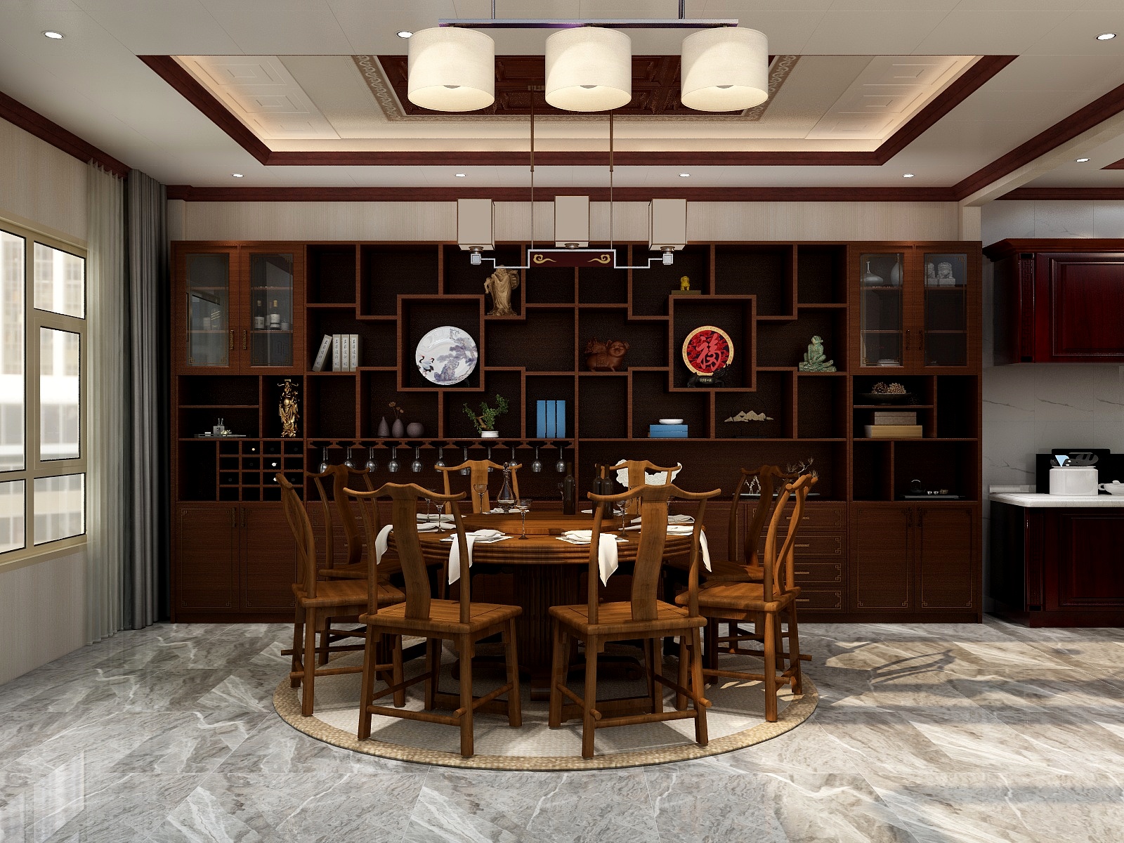 辽宁省阜新市-育红花园_一楼 中式-装修设计方案