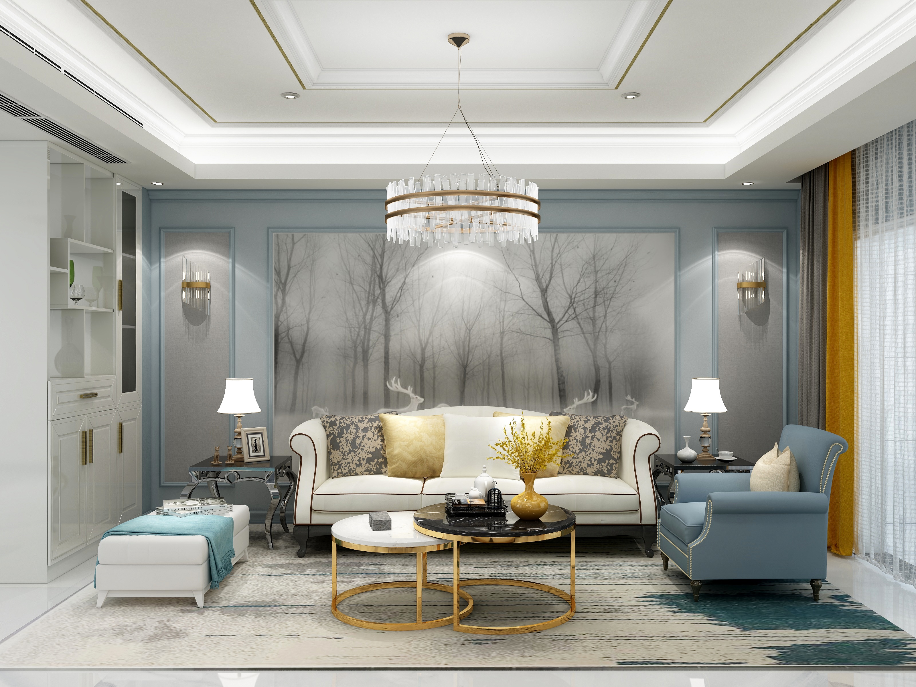 手绘未来式-美式雾霾-装修设计方案