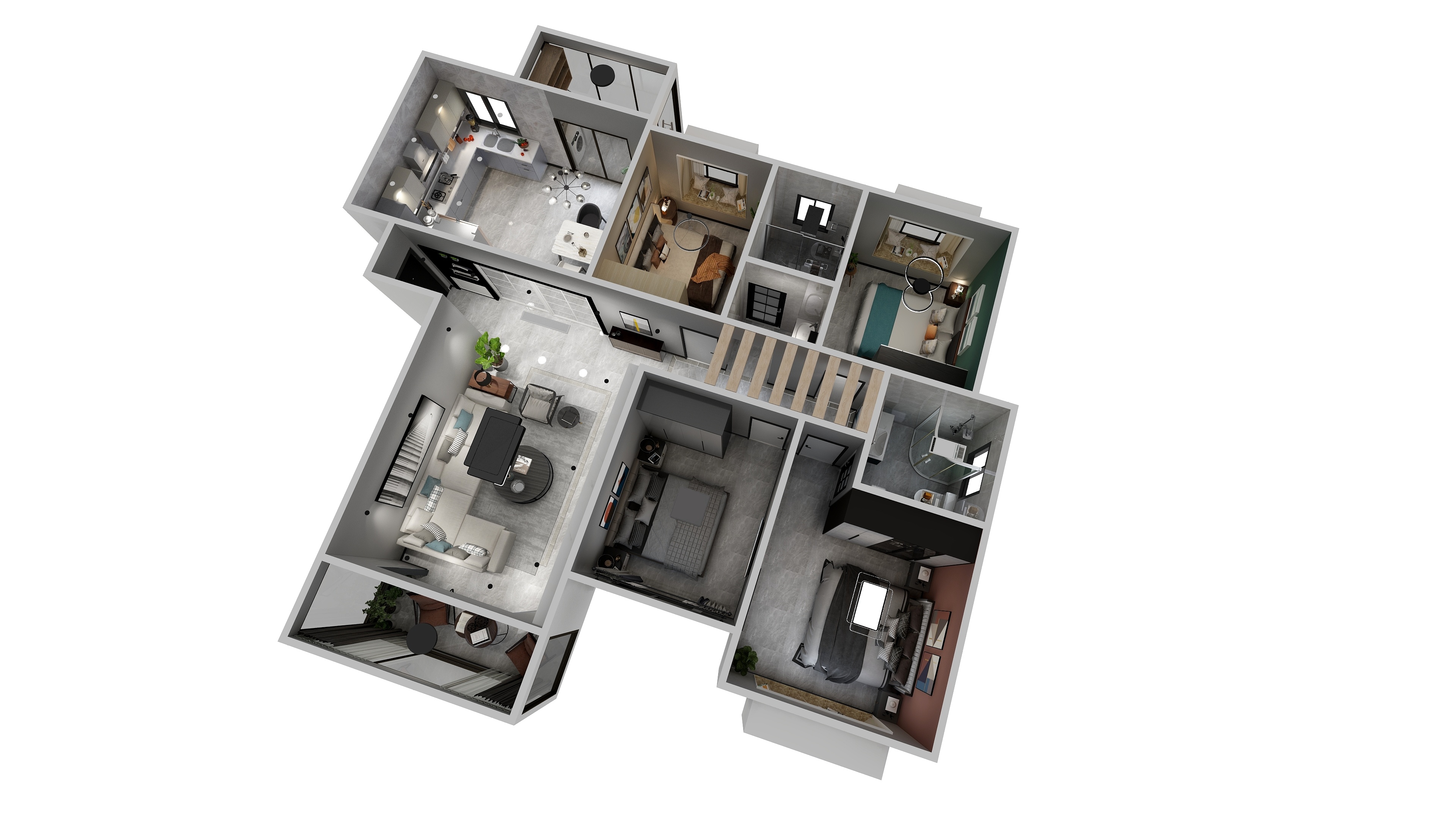 北京双博装饰工程设计有有限公司-东悦汀兰岸黑白灰-装修设计方案