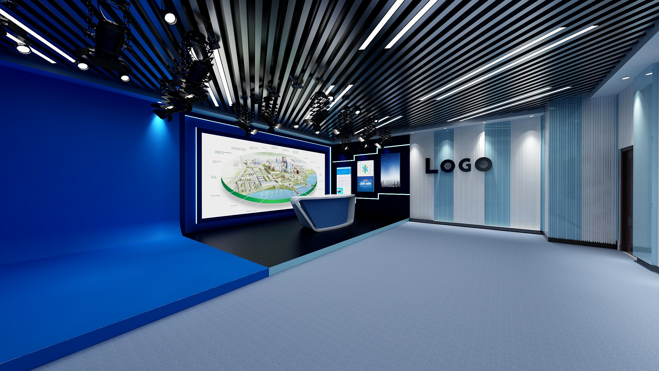 一点家装-铁路局演播室-装修设计方案