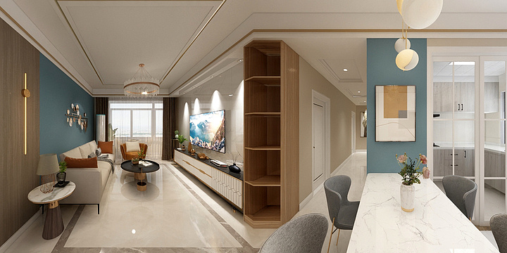胡洁欣-大观天下现代轻奢-装修设计方案