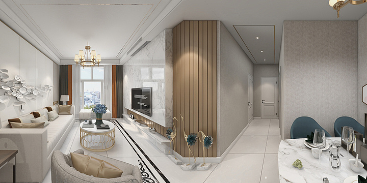 Miss予-100平样板间-现代轻奢风-装修设计方案