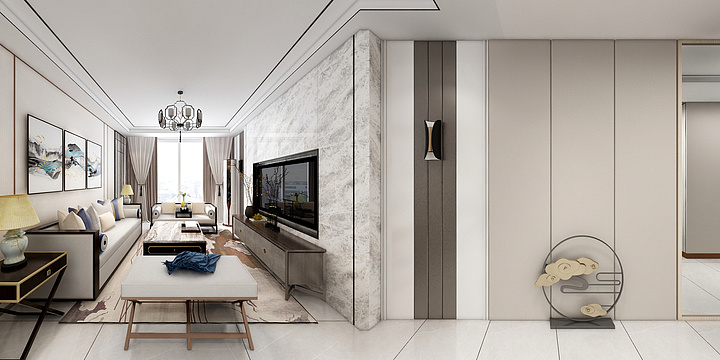 Miss予-81平样板间-新中式-装修设计方案