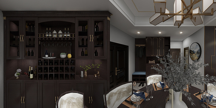 邹**-圣城1栋12-3李荣哥-美式、新中式、现代-装修设计方案