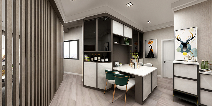 全案整装高定设计-瑞和园89.50㎡B户型3室2厅1卫-装修设计方案