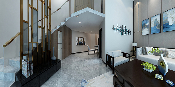 宏本源绘盟设计-C户型半开放-装修设计方案