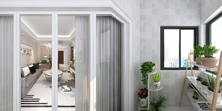 华艺装饰2023-德信海德公园83.00㎡A2’3室2厅1卫1厨-装修设计方案