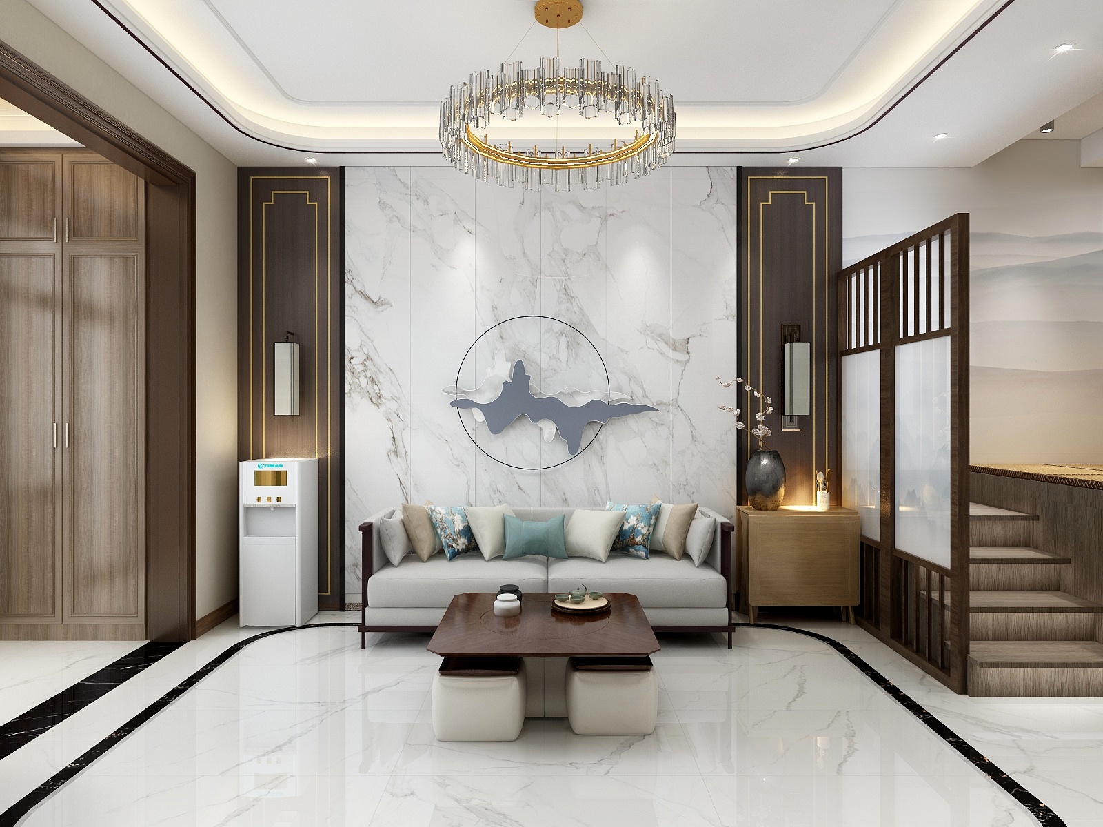 朱晨希-新中式三居装修效果图