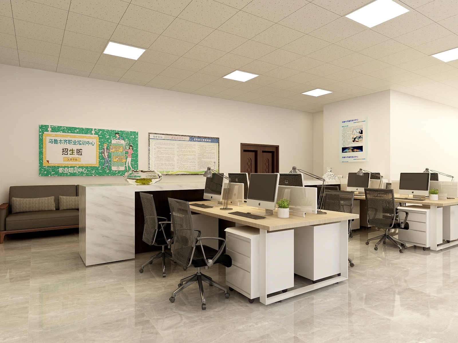 137****3195wnPN-培训-门厅隔断办公区域-装修设计方案