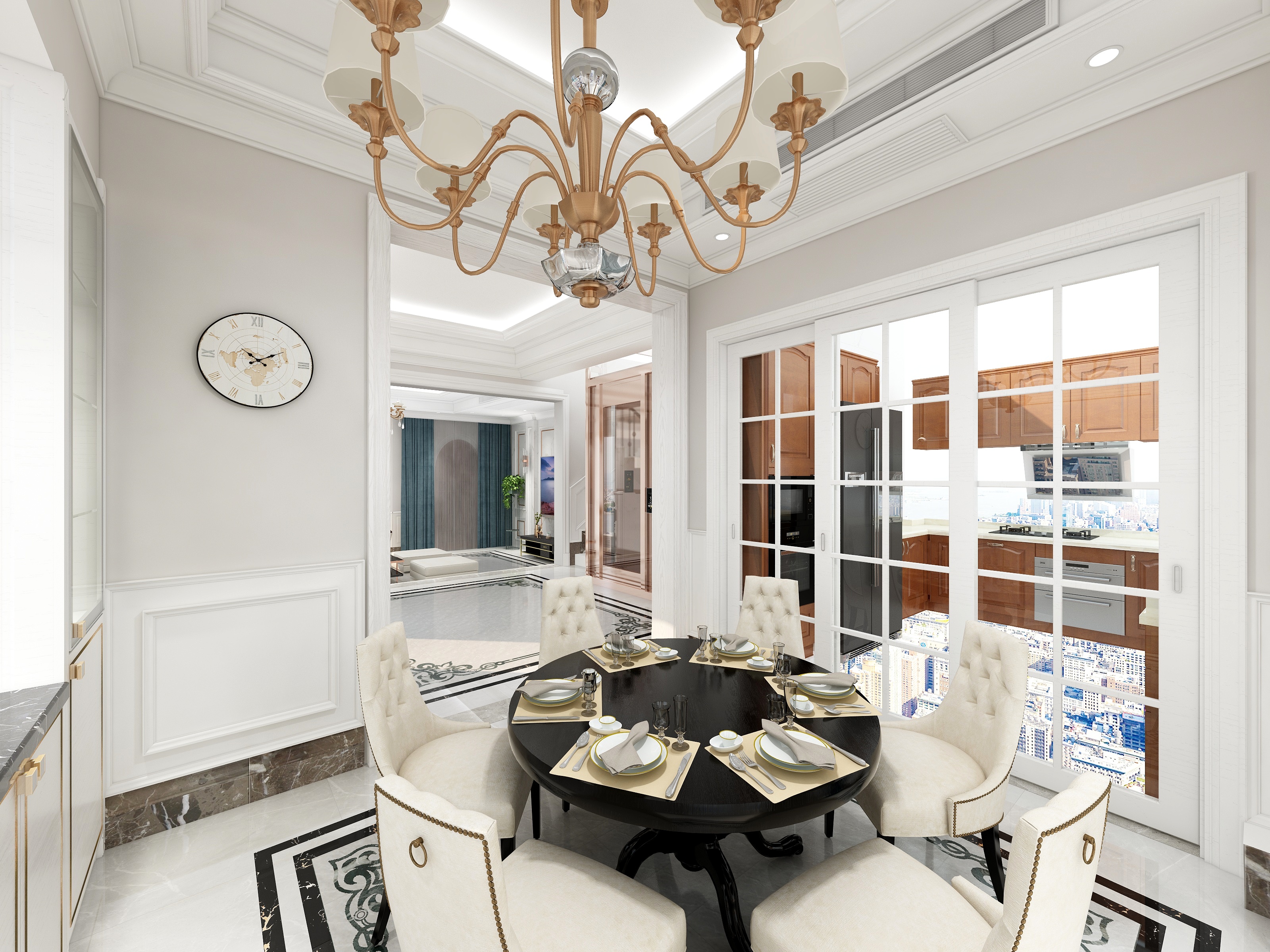 刘佳-93平简欧别墅装修效果图