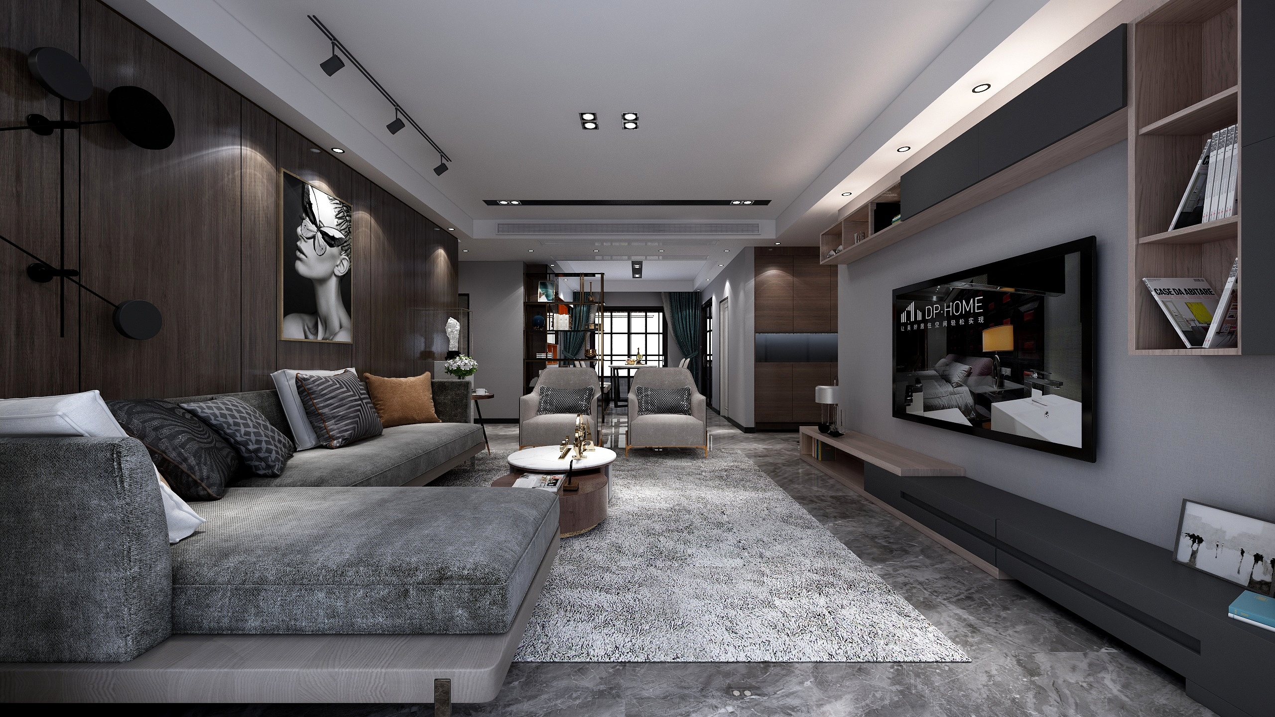 湛智华-188平现代简约4房装修效果图