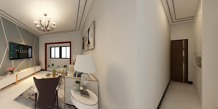 合肥米乐装饰动态图设计-尚水湖畔-磊园户型-装修设计方案