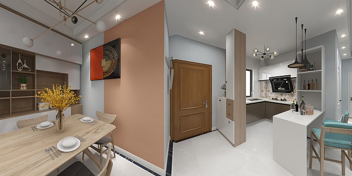 璞真设计-德信海德公园83.00㎡A2’3室2厅1卫1厨-装修设计方案