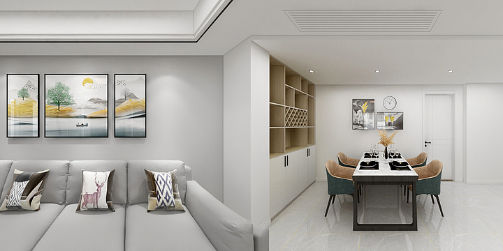 全景3D效果-大众湖滨7幢-装修设计方案