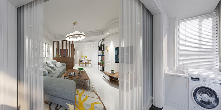 360丨全景效果图-幸福花园-现代简约-装修设计方案