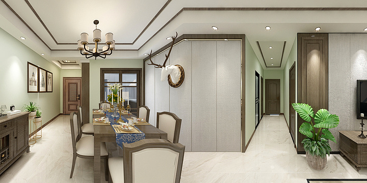 DesignerCJ-合众领岛--C户型116.63平米-装修设计方案