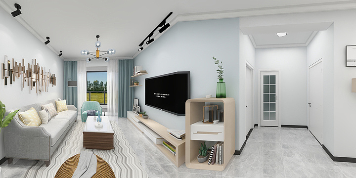 DesignerCJ-合众领岛--B户型87.59平米-装修设计方案