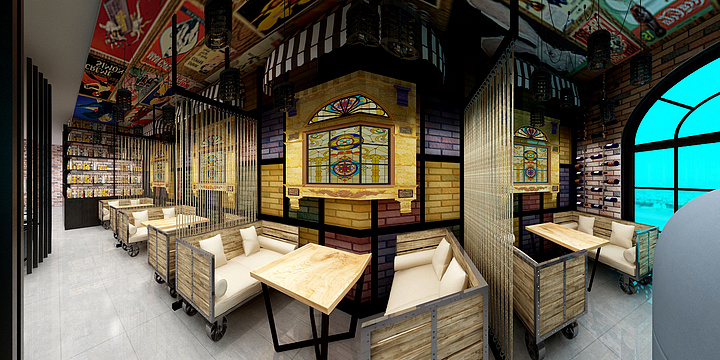 东方明珠装饰pIIl-山水人家烧烤店一楼-装修设计方案