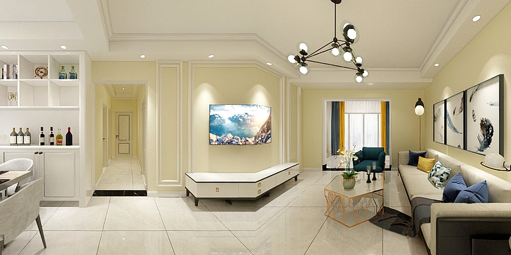 加载中__-世茂茂业府实测套内100酷家乐-装修设计方案