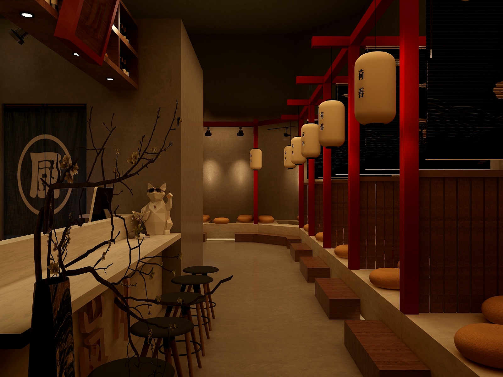 琥珀_川-岚川日式烤肉-副本-装修设计方案