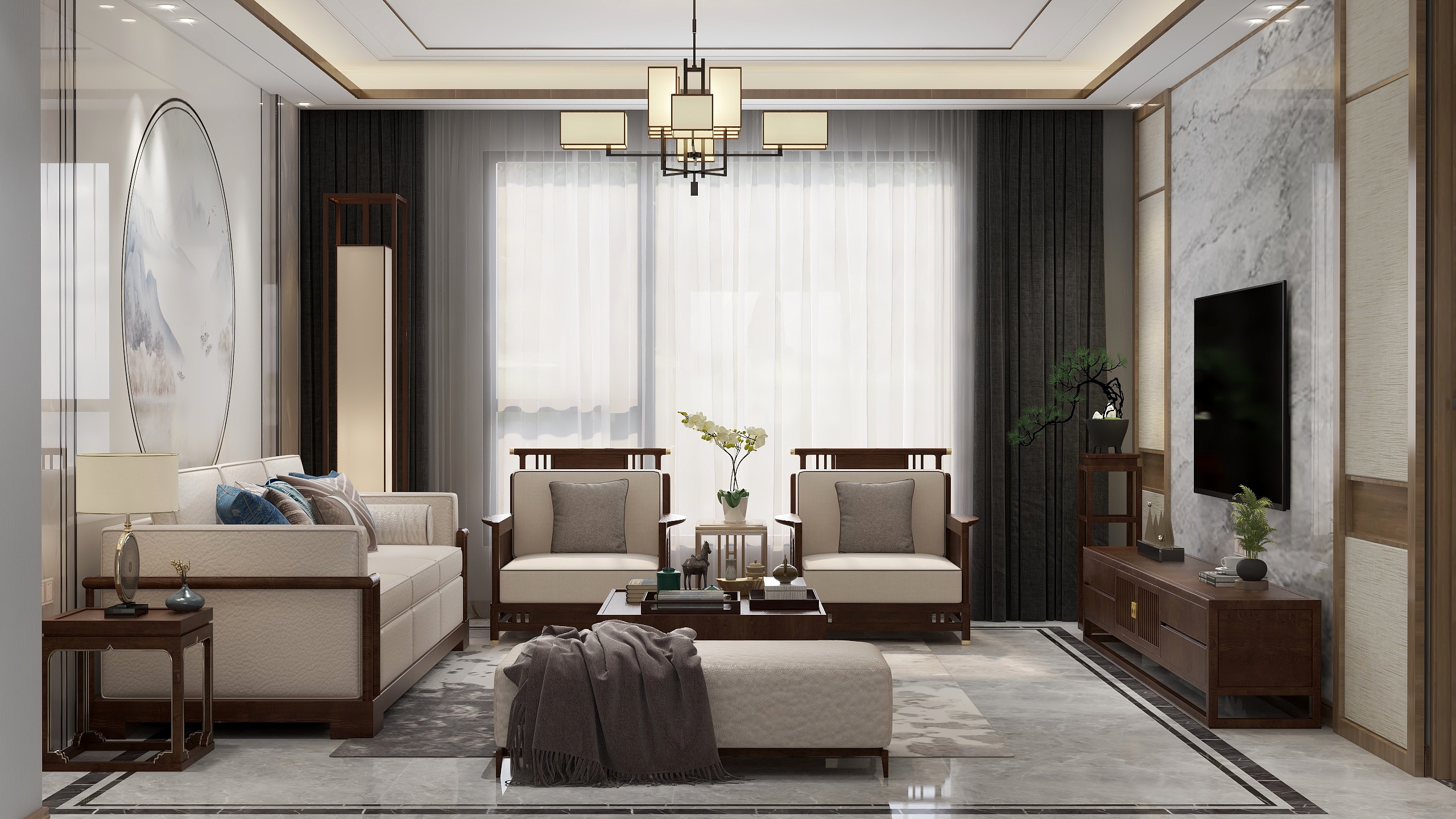 设计-效果图-新中式-装修设计方案