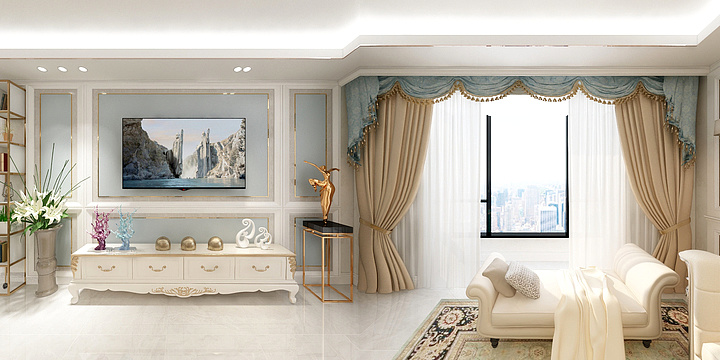 蓝胖子不是猫-锄沟小区-简欧-装修设计方案