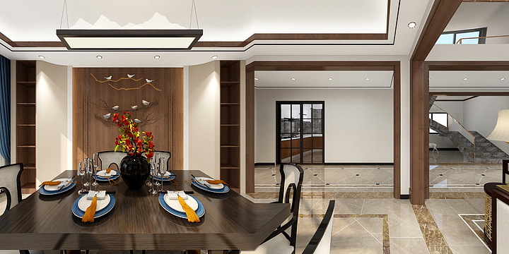 山青园-新中式复式-装修设计方案