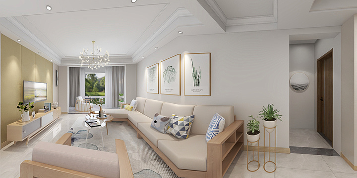 芬乐全屋定制-东方家园户型C方案效果-副本-装修设计方案