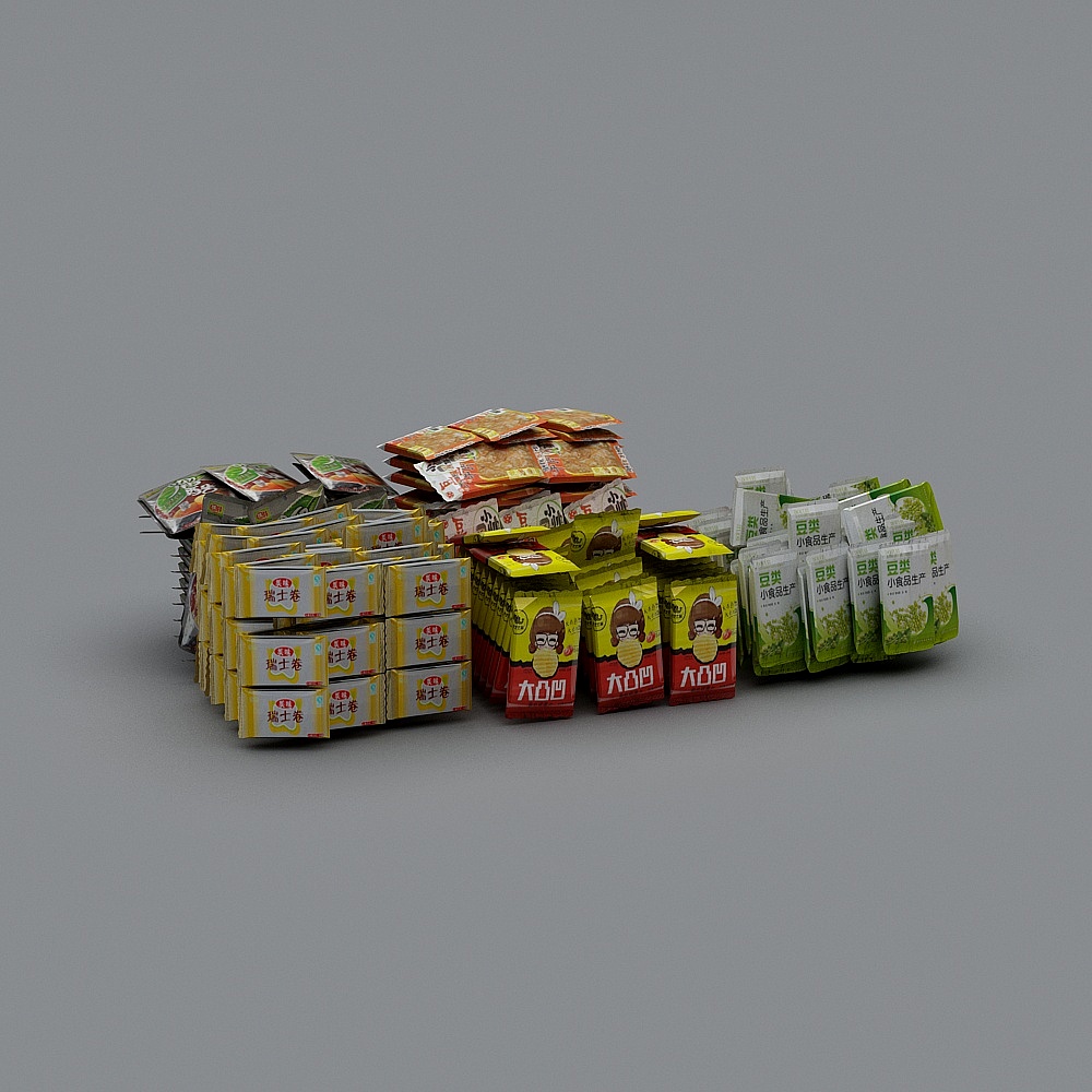 工业风零食店免费3d模型ID_832949 - 副本3D模型