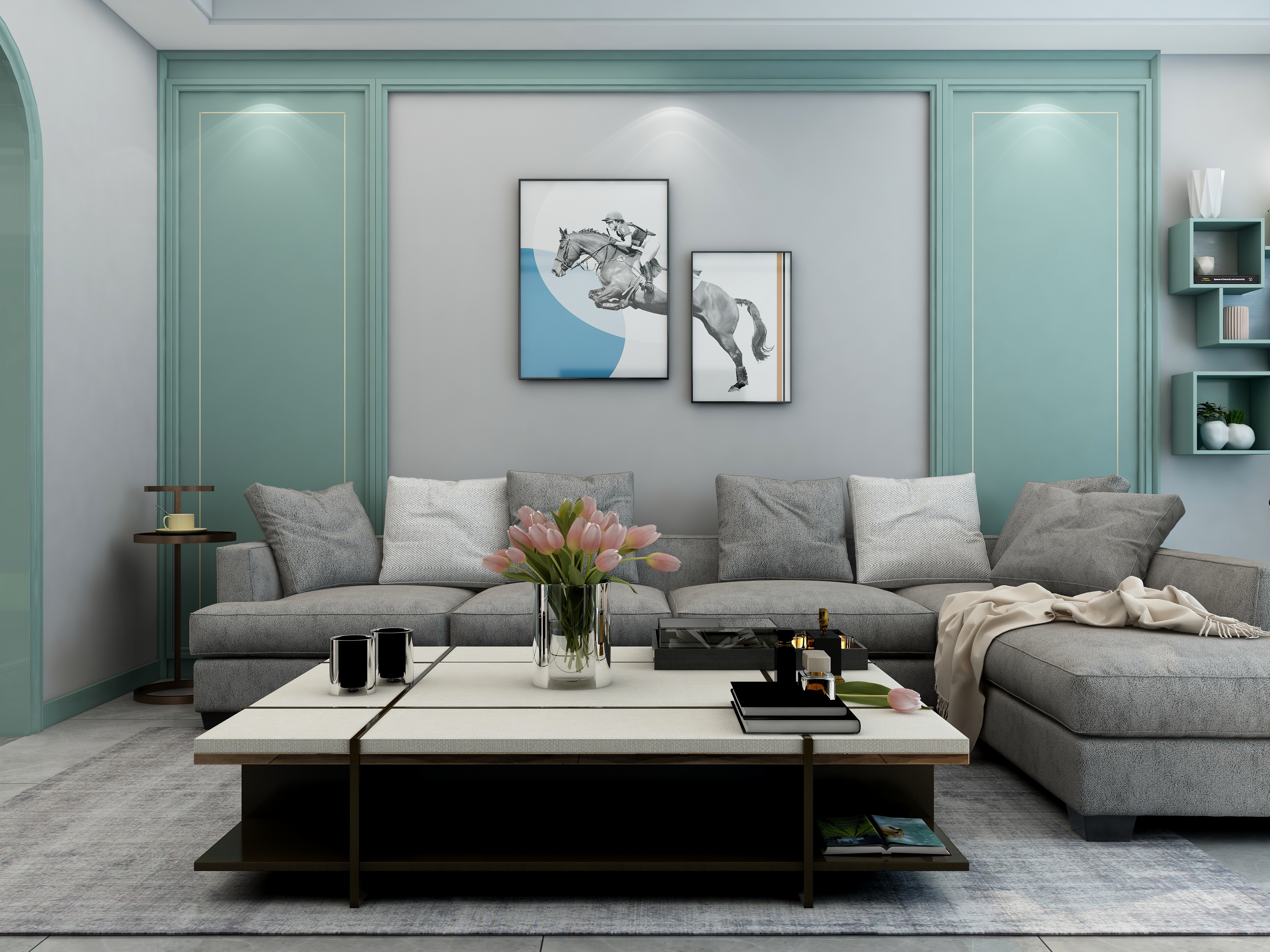 北京怀柔马小强-102㎡简欧地中海轻奢两室装修效果图