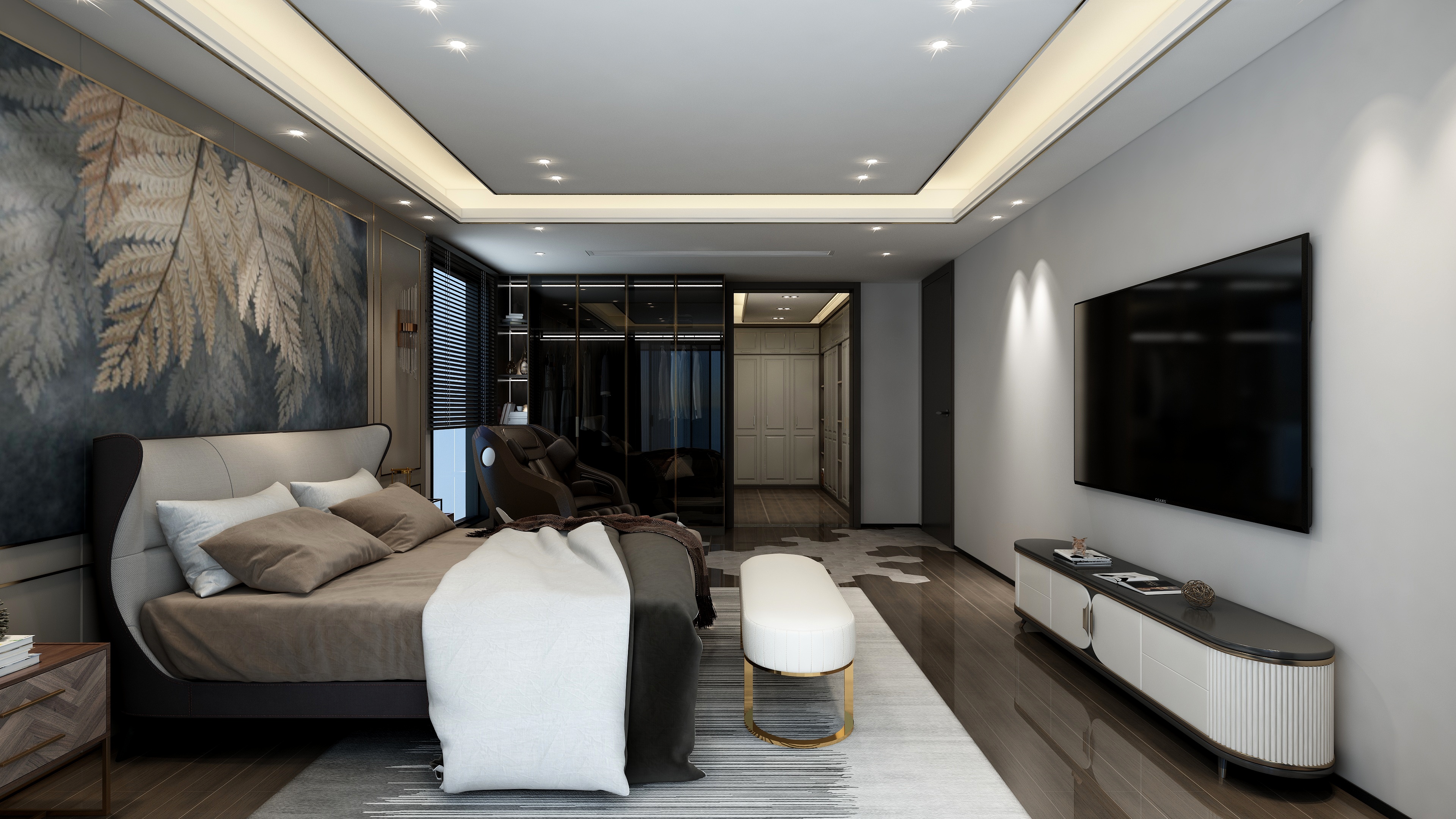 塑梧设计-【见山及水】-410方现代大平层设计装修效果图