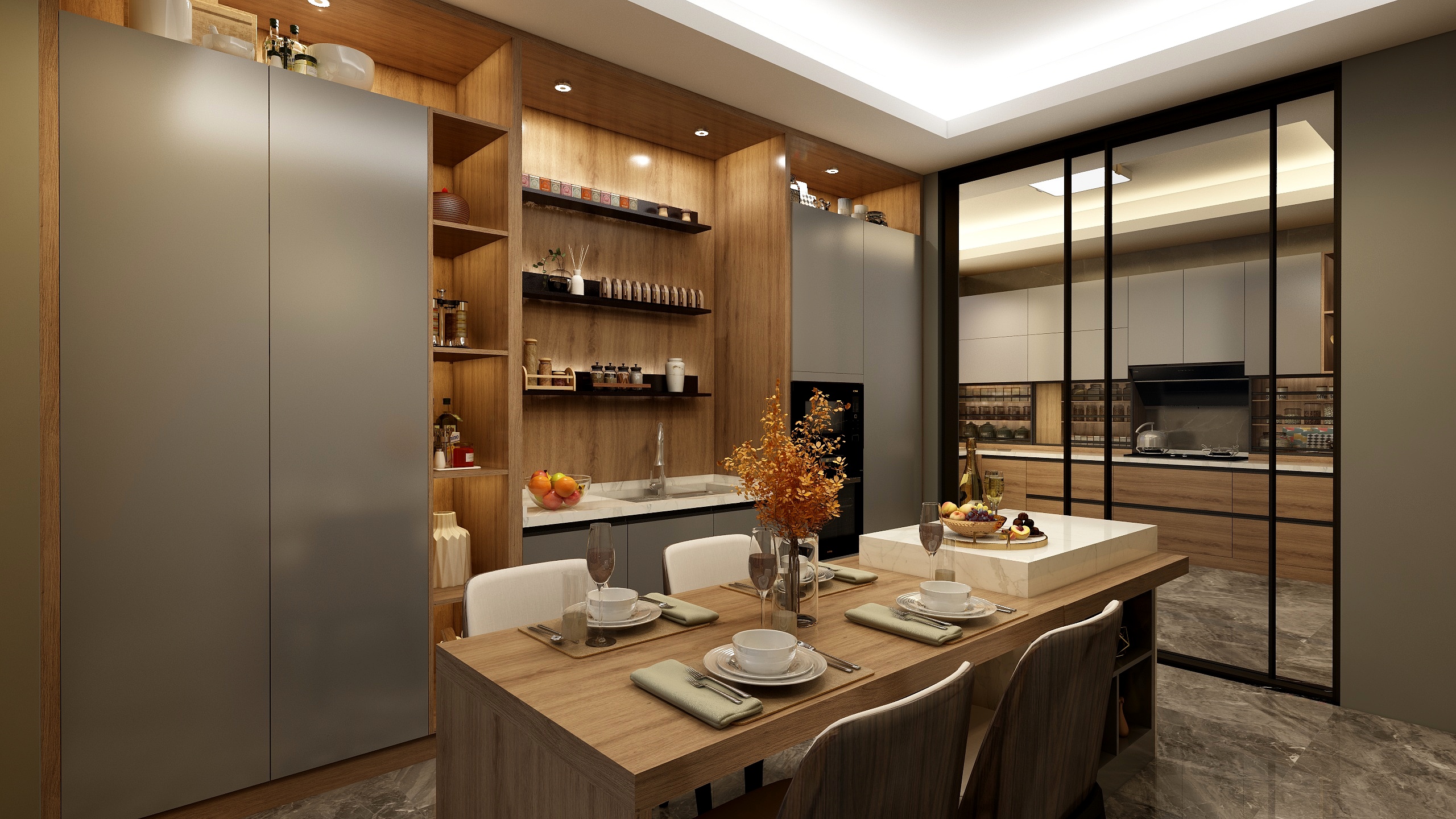 古水月青-中西厨-装修设计方案