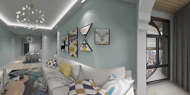 比尔装饰工程公司-维多利亚四期户型76平方-装修设计方案