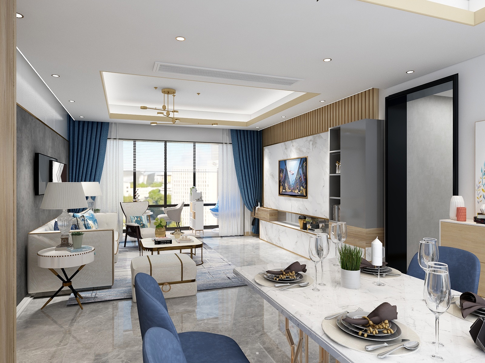 紫鱼曦空-华侨城美式风格-装修设计方案